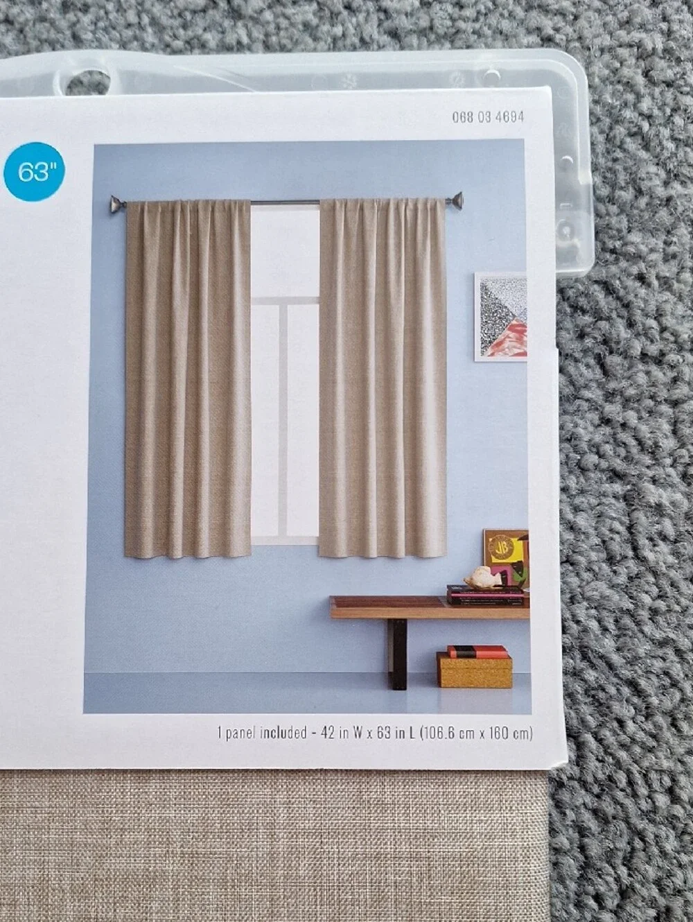 Room Essentials Tan Heathered Light-Blocking Curtain Panels Pair